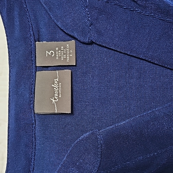 NWOT Chico's Travelers Navy Tunic - Picture 3 of 3